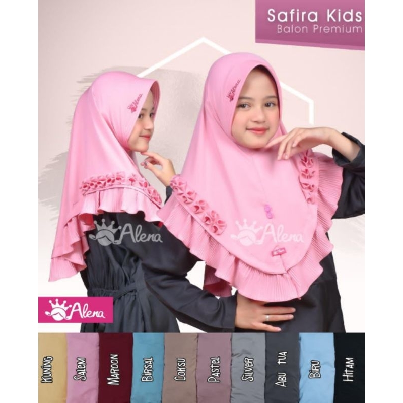 Jilbab Instan Anak Bahan Jersey Balon Premium Usia 3-10 Tahun Alena Hijab