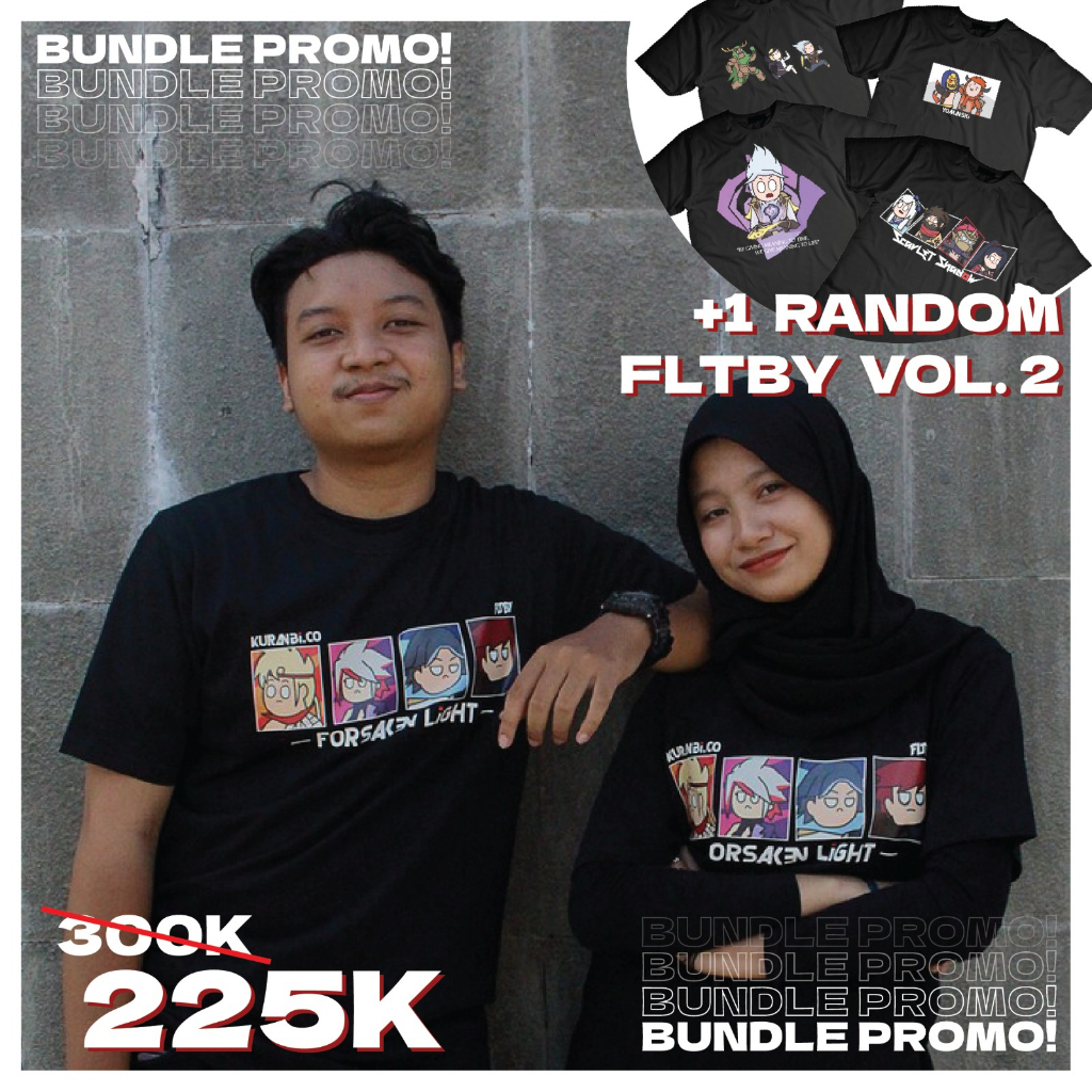 Kaos Flattiboy x Kuranbi.co Forsaken Light  (Bundling Promo)