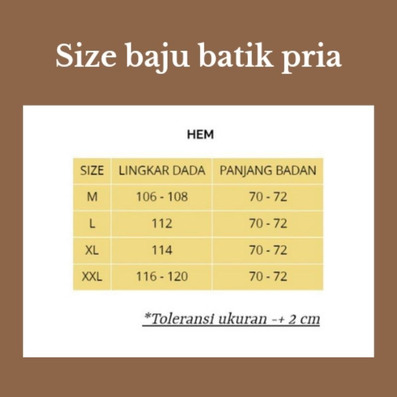 Kemeja batik pria lengan panjng motif chava