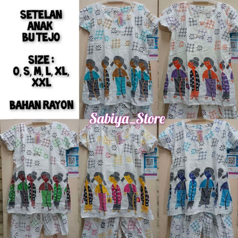 SETELAN RIMA BUTEDJO / MOTIF BU TEJO / SETELAN RIMA MURAH / ONESEAT ANAK MURAH