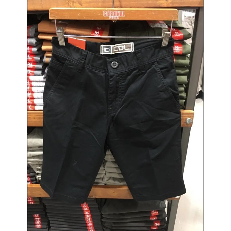 CELANA CHINO PENDEK CARDINAL CDL CASUAL SLIMFIT WARNA HITAM