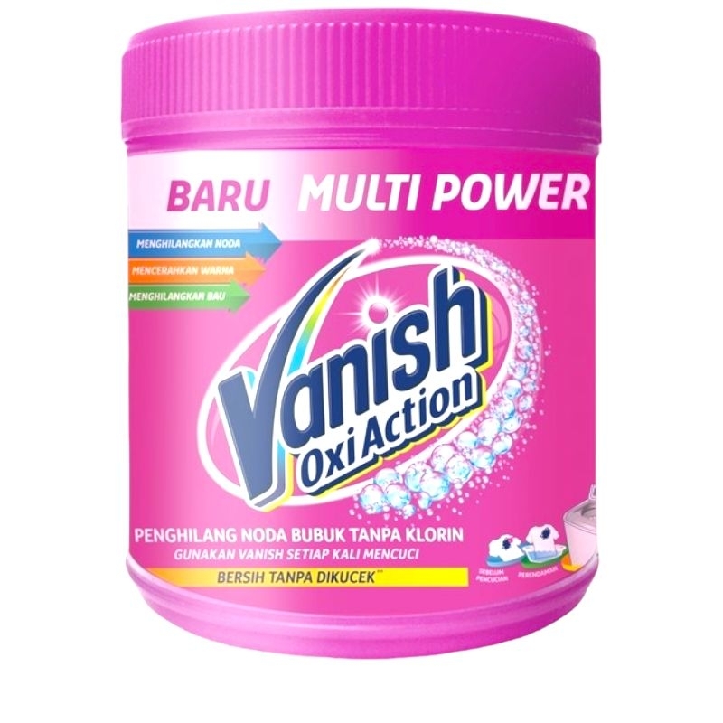 Vanish Oxi Action Powder 400gr Bubuk Pink Penghilang Noda Pakaian 400 gr Kemasan Terbaru Bagus