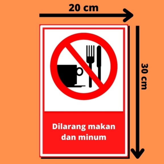 

Stiker larangan makan dan minum Sticker sign dilarang makan dan minum| tanda larangan makan dan minum Safety sign|stiker label| sticker stiker vinyl sticker custom