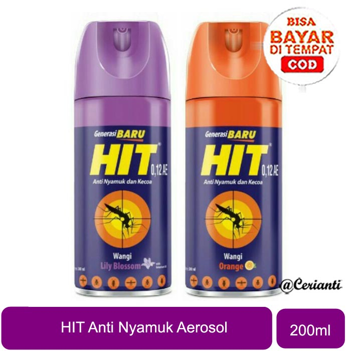 [LUAR PULAU WAJIB KARGO | OBAT ANTI NYAMUK 200ML] Hit Anti Nyamuk &amp; Kecoa Spray 200ML orange Lily Blossom | Sweet Flower_Cerianti