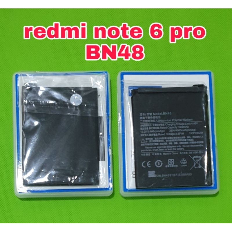 batu batre baterai xiaomi redmi note 6 pro bn48 ori 100a