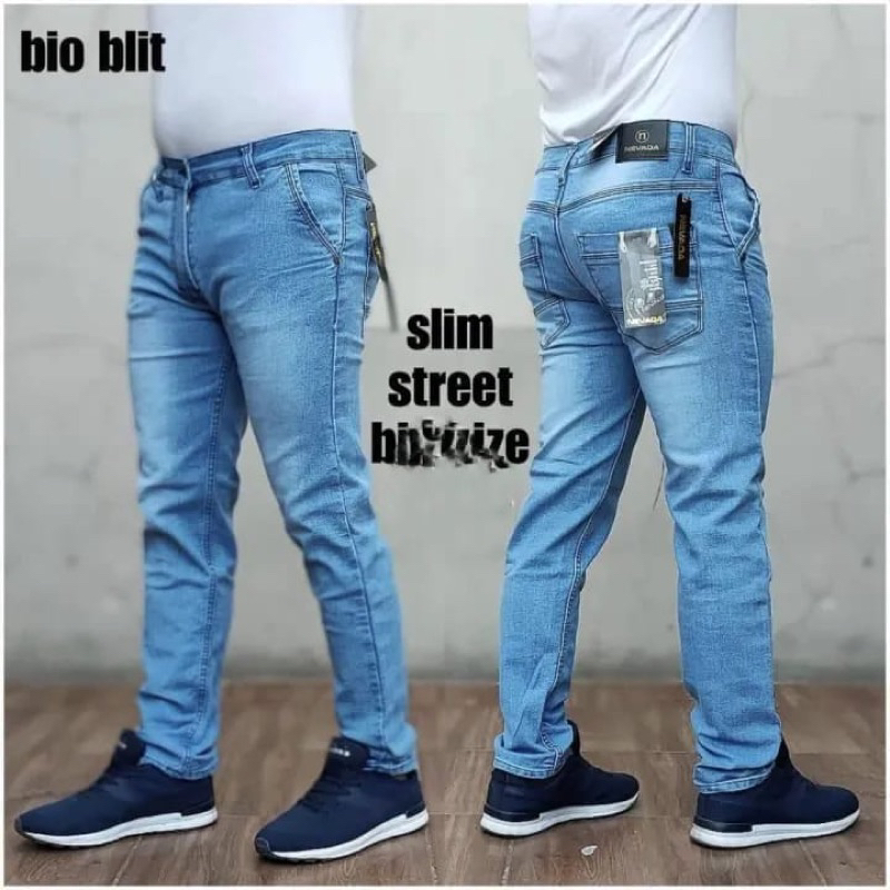 Celana Jeans Pria Bahan Streach Melar Pensil Slimfit Cowok Panjang Cowok/ HZ JEANS