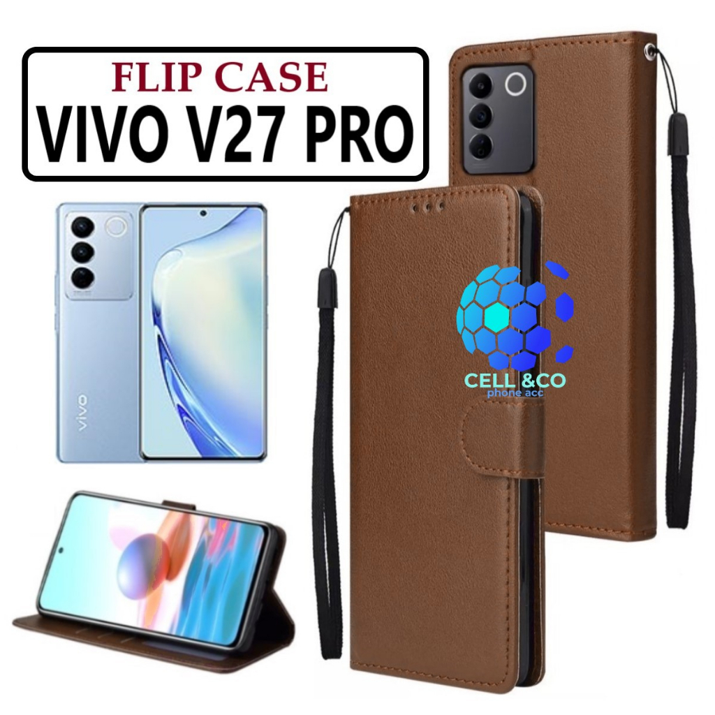 FLIP COVER VIVO V27 PRO LEATHER WALLET PREMIUM FLIP CASE BUKA TUTUP KESING HP CASING FLIP CASE WALLET