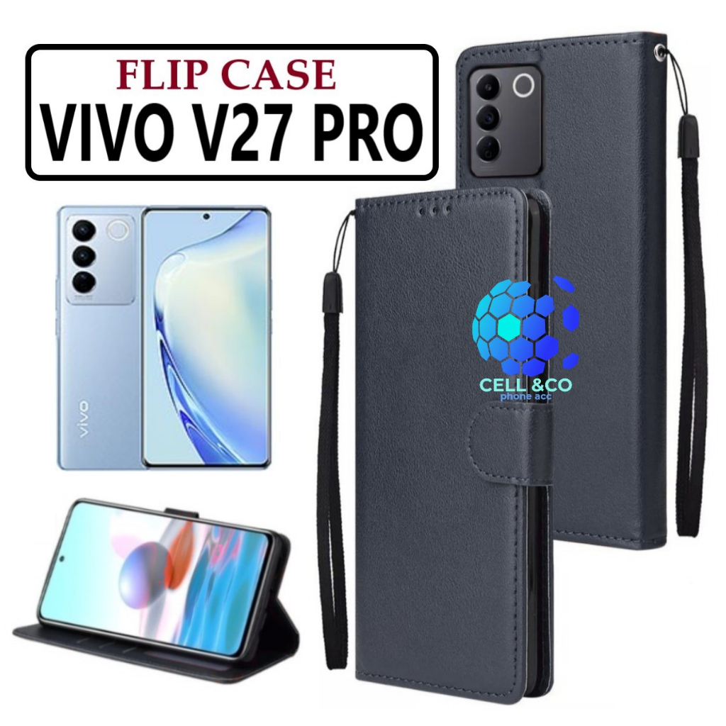 FLIP COVER VIVO V27 PRO LEATHER WALLET PREMIUM FLIP CASE BUKA TUTUP KESING HP CASING FLIP CASE WALLET