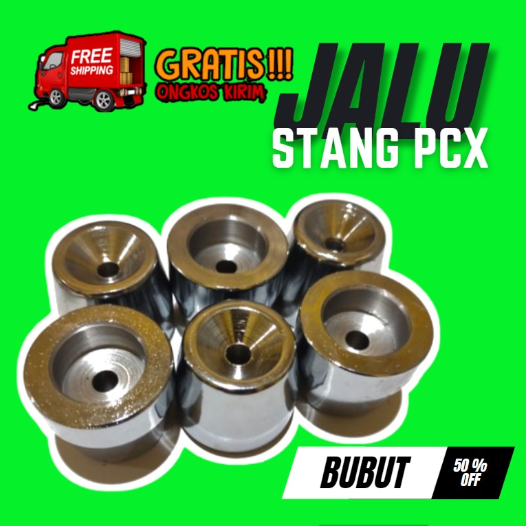 JALU PCX BUBUT VARIO 160 BEAT DELUXE BEAT STREET 2020-2023 GENIO JALU BANDUL STANG UNIVERSAL MODEL PCX WARNA CHROME HARGA SEPASANG JALU STANG END BAR ASLI CNC UNIVERSAL AEROX NMAX BEAT VARIO PCX SCOOPY CBR CB HEREX VIXION GSX NINJA ADV JALU STANG SSH