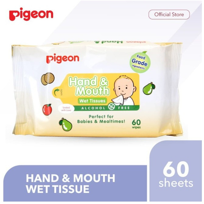 Pigeon tissue Baby Wipes Pure Water 82s, Pigeon Wipes Hand &amp; Mouth 60, Pigeon Wipes water flip Top isi 50s, PIGEON BABY WIPES SAKURA 50’s