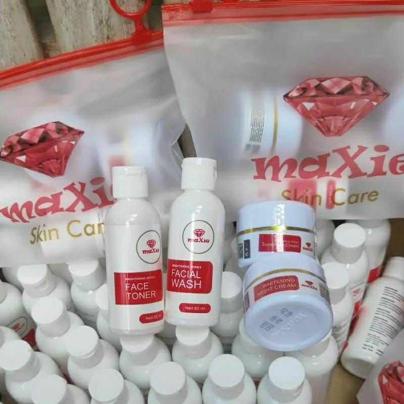 MAXIE GLOW ORIGINAL KEMASAN BARU/SKINCARE BPOM MURAH/PAKET GLOWING BPOM