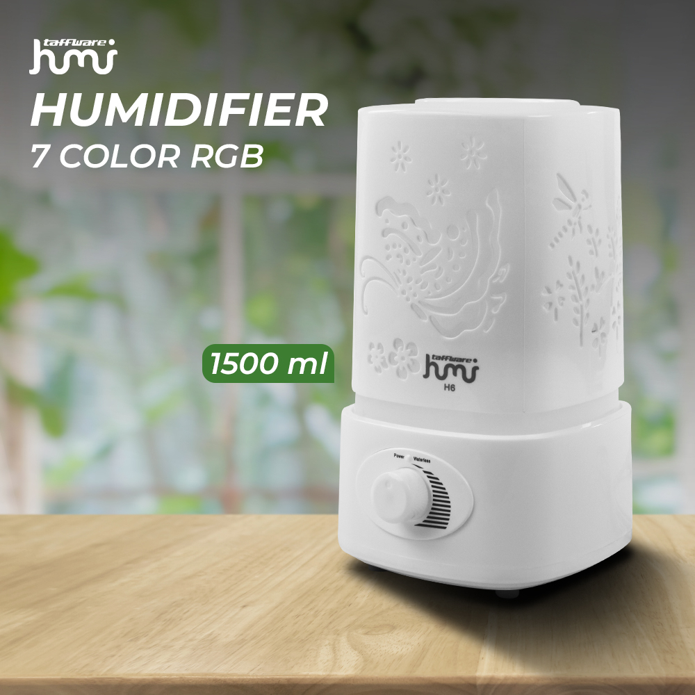 Taffware Air Humidifier Aromatherapy Diffuser 7 Color 1500ml - HUMI H6