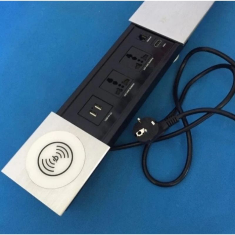 STOP KONTAK SLIDING 2 POWER + 2 USB CHRAGER + HDMI + DATA + CHARGER WIRELES