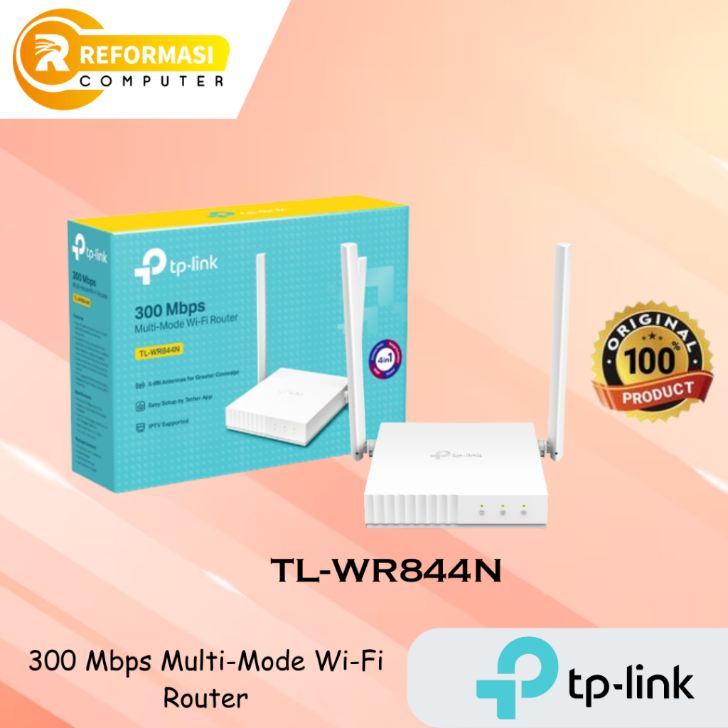 TP-LINK TL-WR844N : TPLink WR844N 300Mbps 4 in 1 Wireless Router