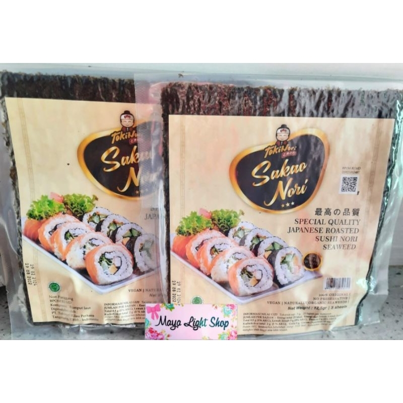 Seaweed sushi nori 20 lembar halal nori sushi java sakao rumput laut bento kimbap murah non msg dried seaweed kering halal murah