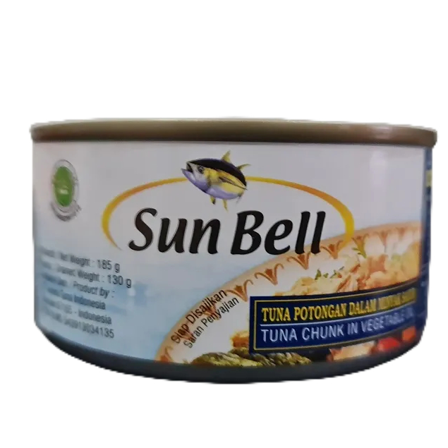 Sun bell Sunbell Potongan Ikan Tuna Chunk in Vegetable Oil Kaleng Cane 185 Gr