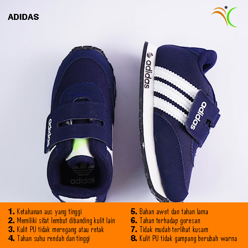 Sepatu Sneakers Anak Laki Laki Perempuan Sekolah Sd Tk Umur 1 - 7 Tahun navy