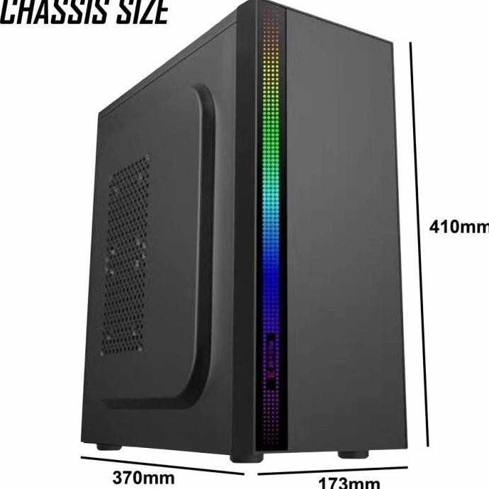 Casing PC 3Power Up Element 915 LED Stripe RGB + PSU 500W 6 PIN