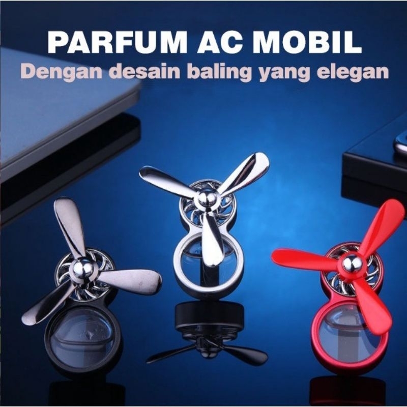 US362 Parfum AC Pajangan Mobil Kipas Baling Putar Refill Essential oil Cair By Toko Haji Usman