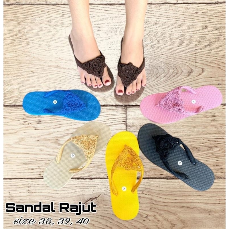 Sandal Jepit Rajut