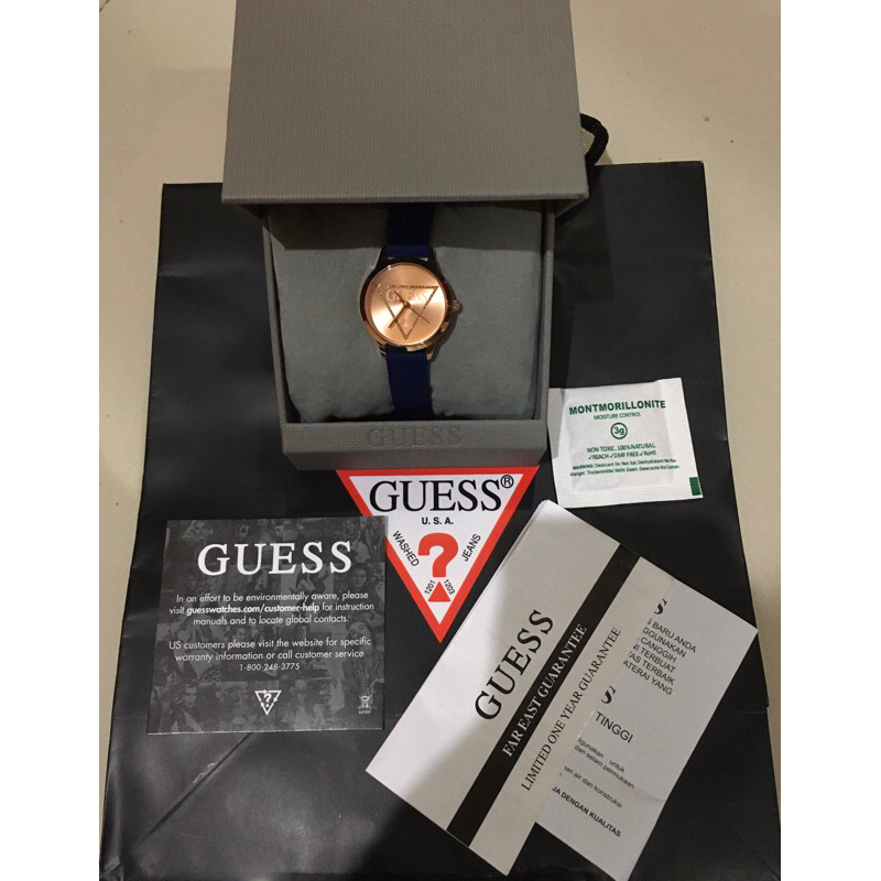 PRELOVED Guess GW0453L1 Navy Jam Tangan wanita mulus nominus