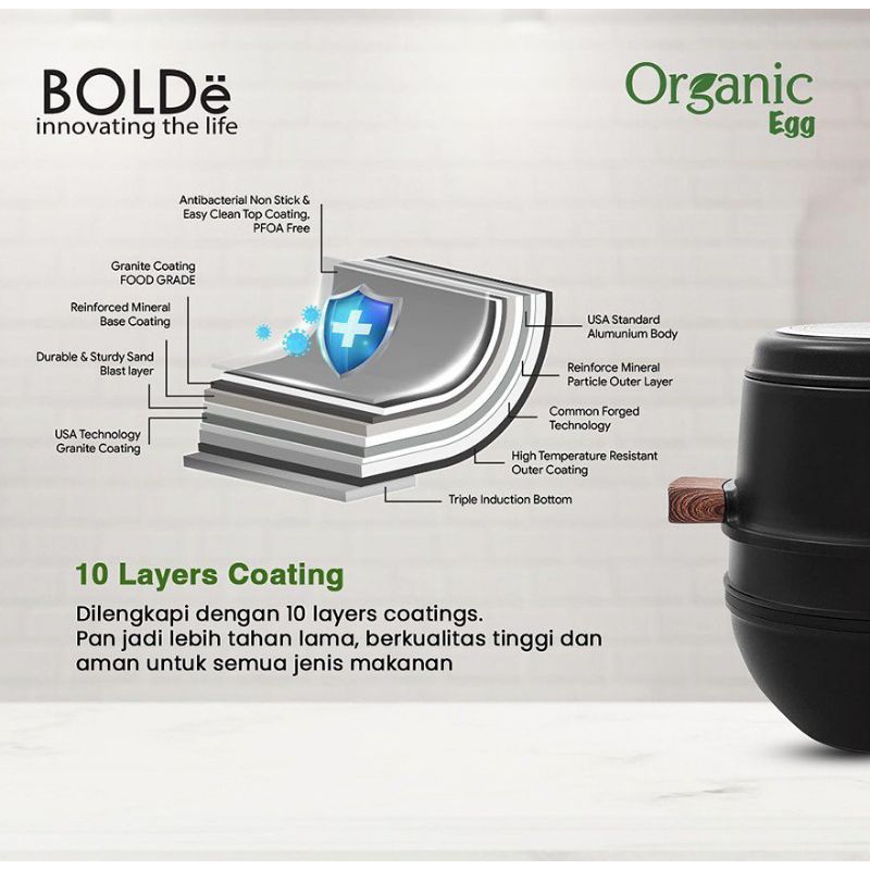 Organic Green ALL IN ONE Cookwares 9 Pcs  Original Bolde