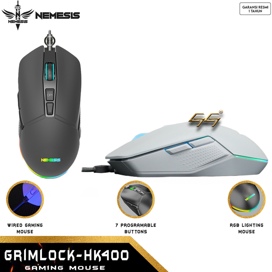 NYK Nemesis Grimlock HK400 HK-400 HK 400 Mouse Gaming RGB