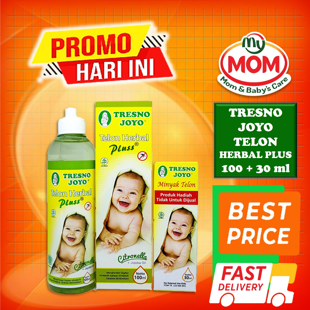 [BPOM] Tresno Joyo Minyak Telon HERBAL PLUS Citronela 120 ml FREE 30 ml / TresnoJoyo Minyak Telon Plus Herbal  / TresnoJoyo Telon Plus / MY MOM