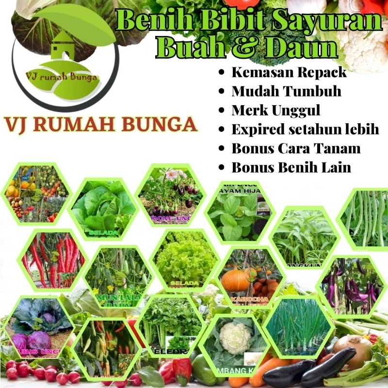 Benih Sayuran Unggul Ratusan Benih Sayur Benih Bibit Sayuran