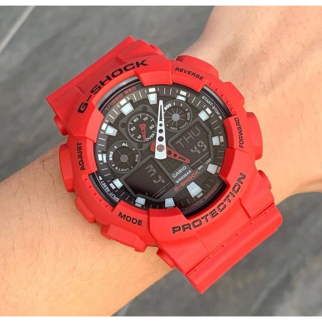 Jam Casio G-Shock G Shock GShock GA110 GA-100B-4A Red Series