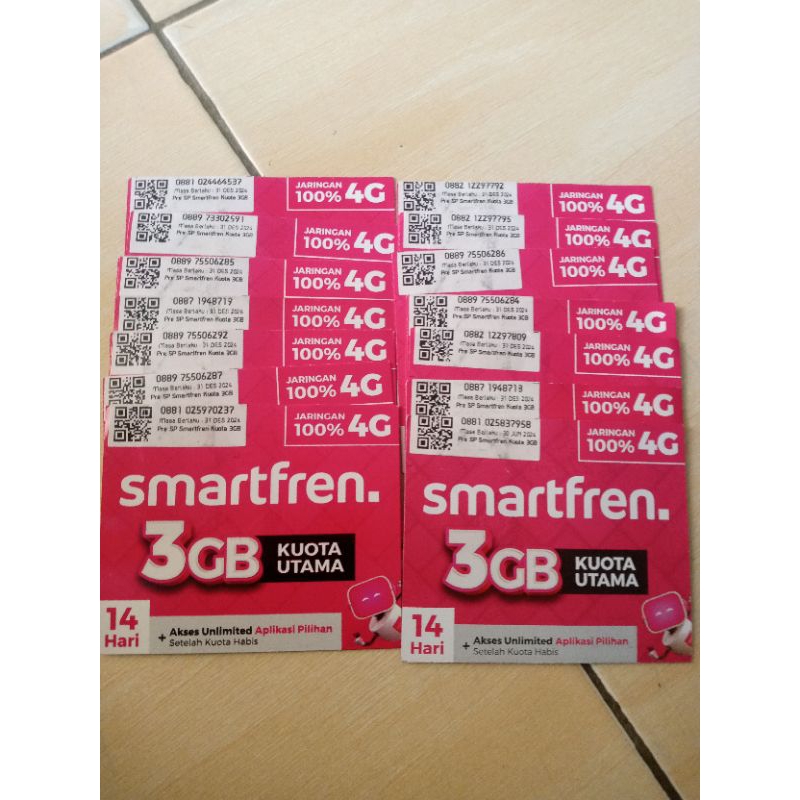Smartfren fresh 12 digit seri 0888/0882 random