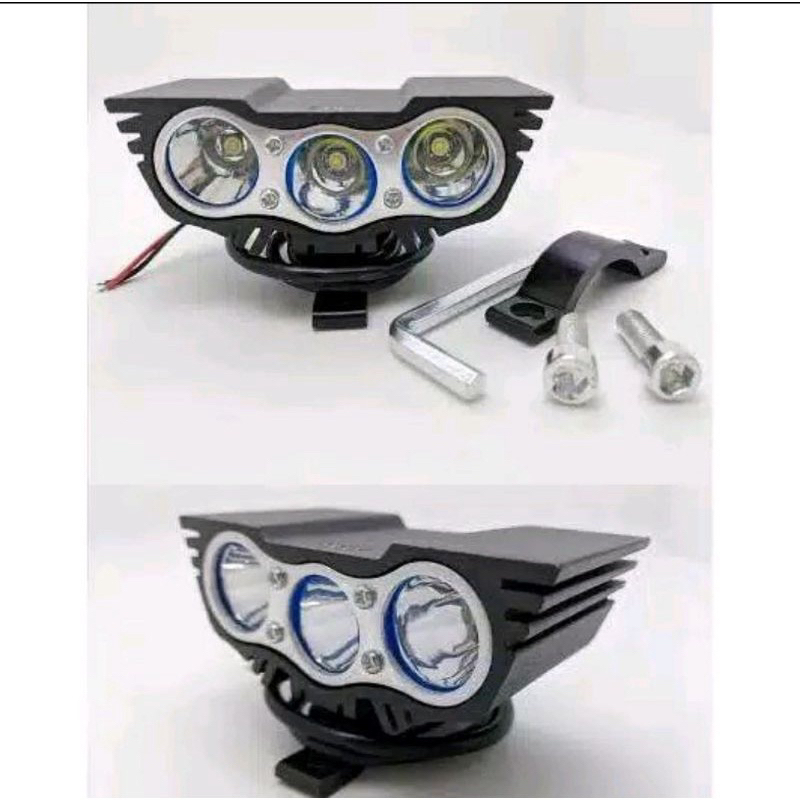 PROMO COD Lampu Tembak Led Lampu Sorot Led Owl Ultrafire 2 Mata &amp; 3 Mata Universal Semua Motor