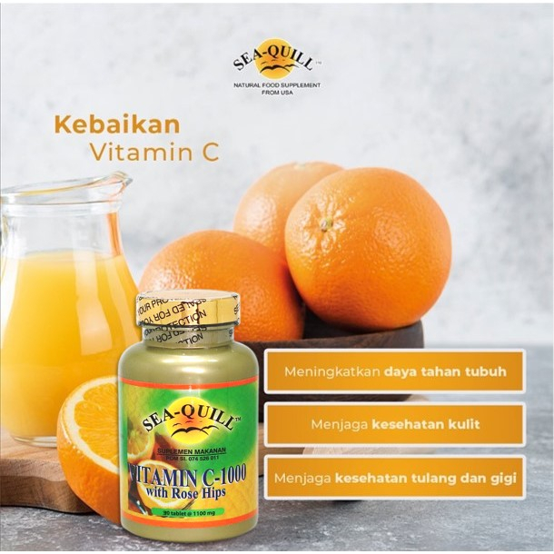 [BPOM] Sea-Quill Vitamin C 1000 Isi 50s / Sea Quill / Seaquill / Vitamin Daya Tahan Tubuh / MY MOM