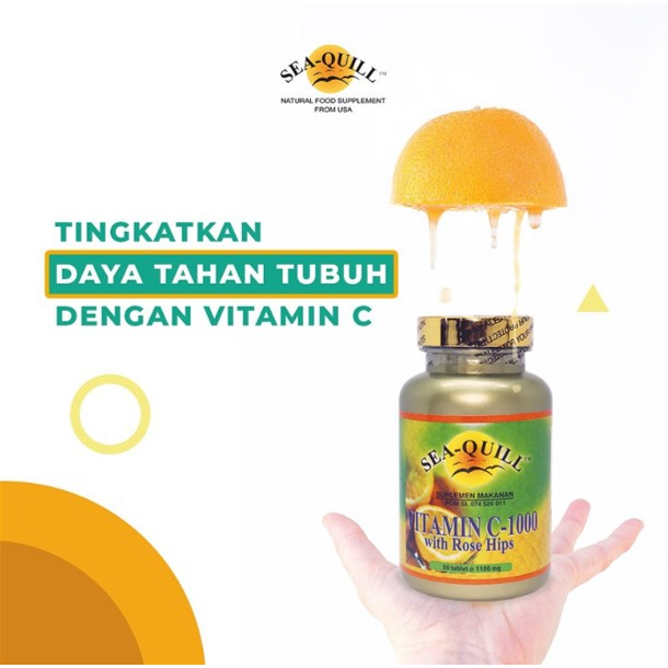 [BPOM] Sea-Quill Vitamin C 1000 Isi 50s / Sea Quill / Seaquill / Vitamin Daya Tahan Tubuh / MY MOM