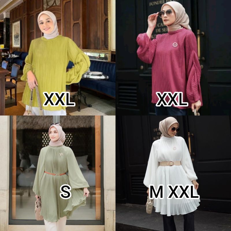 vanilla raya by vanilla hijab pleats blouse vanilla hijab pleats tunic vanilla hijab