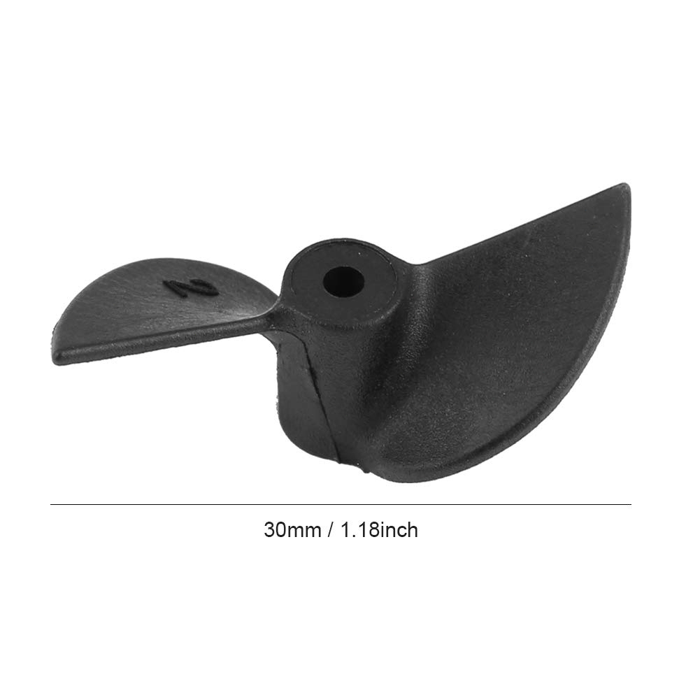 RC Boat Nylon Propeller 2 Blades 30mm Diameter 2.0mm Shaft Nylon ABS Super Strong