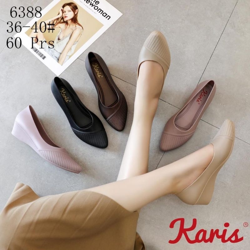 sepatu jelly wedges wanita