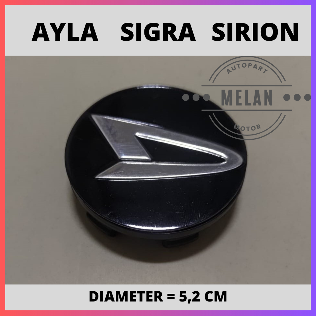 Dop Roda atau Tutup Velg Daihatsu Ayla, Daihatsu Sigra, Daihatsu Sirion Diameter 5,2 CM