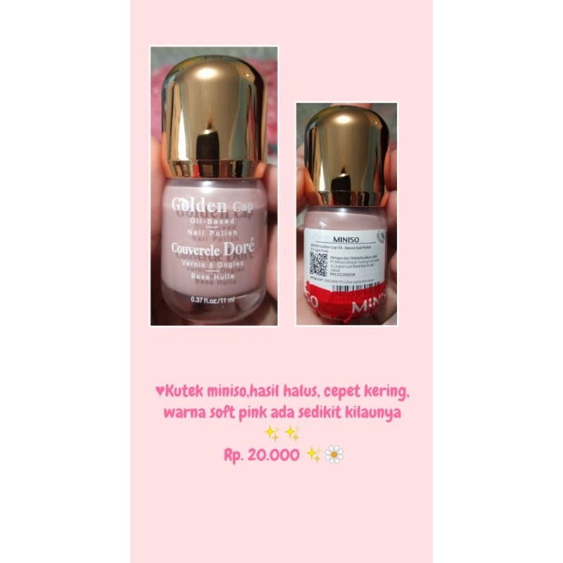 Miniso Kutek Soft Pink