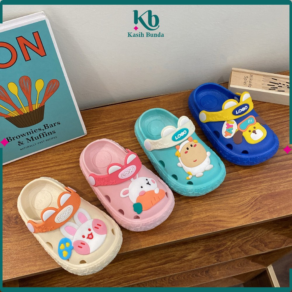 Sendal Baim Anak Perempuan Laki Laki Motif Kelinci Karakter Lucu / Sepatu Sandal Anak Slip On Slippe