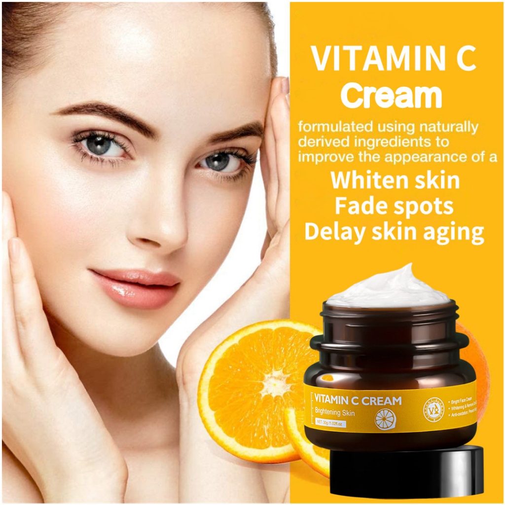 Vibrant Glamour Retinol Cream Wajah Anti Penuaan Night Cream Pelembab Wajah 30g Vit C Cream Pemuith Wajah Day Cream Skincare Set