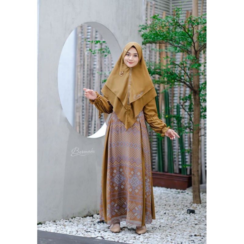 [BISA COD]  FAIZA SALSA BERMERKS // GAMIS SYAR'I BERMERKS