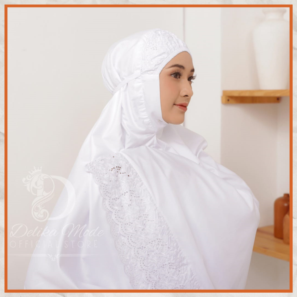 Ezpata Mukena Dewasa Khadijah Polos Renda Bordir Free Tas Cantik Rukuh Putusan Elegan Premium Termurah Terbaru