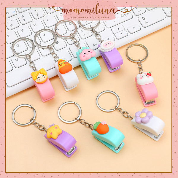 

Gantungan mini stapler cartoon lucu cute staples kecil keychain kawaii