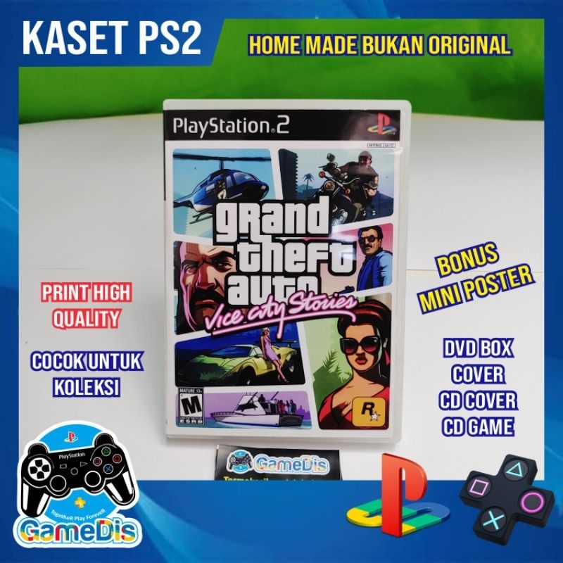 PS2 Kaset GTA Vice City Stories | High Quality
