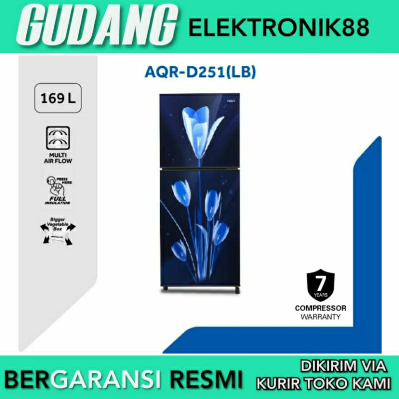 Kulkas AQUA 2 Pintu AQR-D251 Lemari Es 169Liter