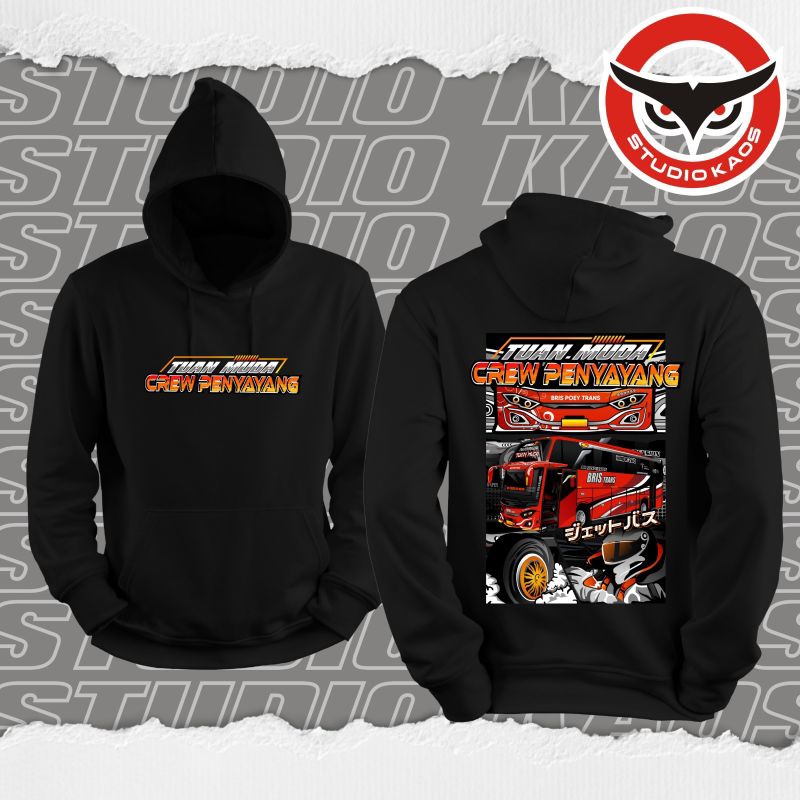 (FREE STIKER) HOODIE BUSMANIA BRIS TUAN MUDA CREW PENYAYANG