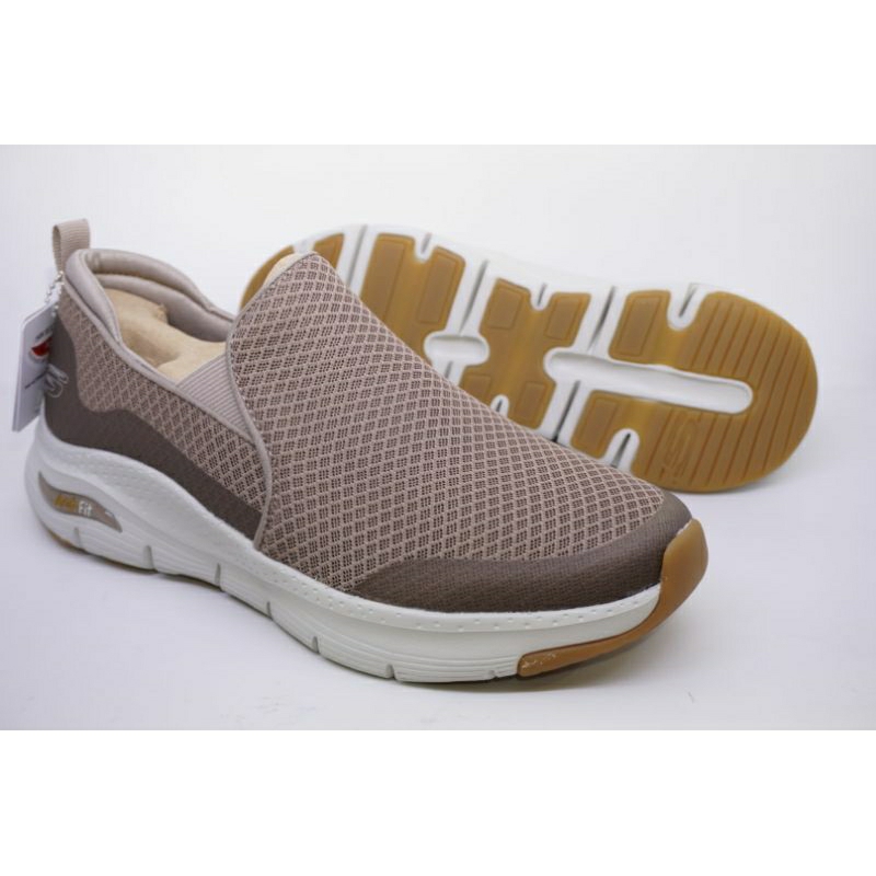 Skechers 232043/TPE skechers arch fit Ballin taupe sepatu slipon pria skechers original