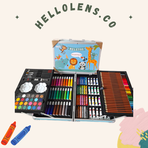 

YUH [COD] CRAYON ART SET 145 PCS / KOPER SET CRAYON MEWARNAI ANAK / ALAT LUKIS ANAK /alat mengambar