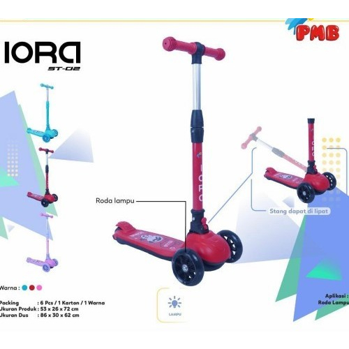 scooter pmb type st 02 skuter anak mainan skuter anak kecil - onlinepratama88